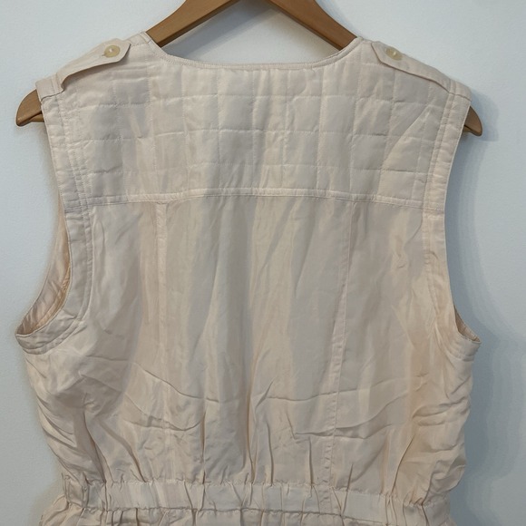 Vtg 90s Beautex 100% Silk 2pc Set Ballet Pink Safari Vest Shorts Small NWT G-III - Picture 9 of 16